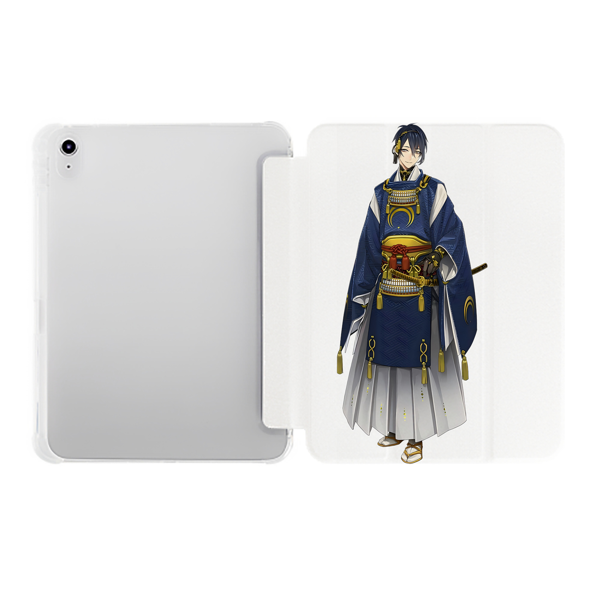 （画像用） 刀剣乱舞 Touken Ranbu IPad ケース ペン収納付き 三つ折りスタンド PUレザー×シリコン 対応機種9.5/10.5/10.9インチ